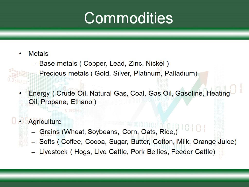 Commodities