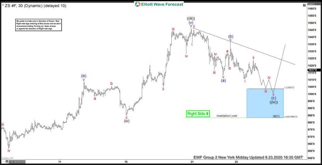 Soybeans ZS_F Buying The Dips After  Elliott Wave Zig Zag Pattern