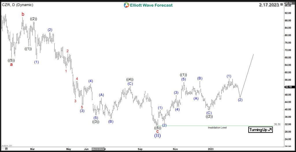 CZR Elliott Wave Daily Chart