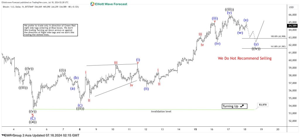 Elliott Wave Intraday: Rally in Bitcoin (BTCUSD) Looking Impulsive