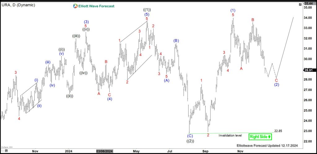 Uranium Miners ETF (URA) Correction Should Find Support