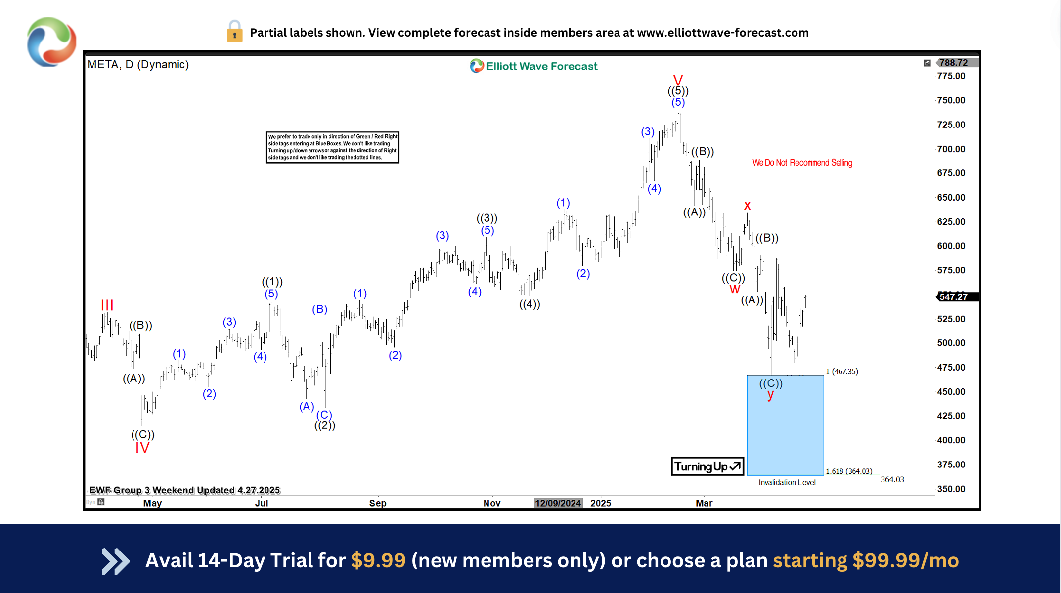The Blue Box Area Blog: Meta Elliott Wave Reactions