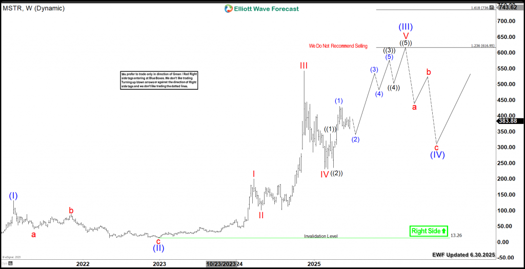 MicroStrategy Elliott Wave MSTR 6.30.2025