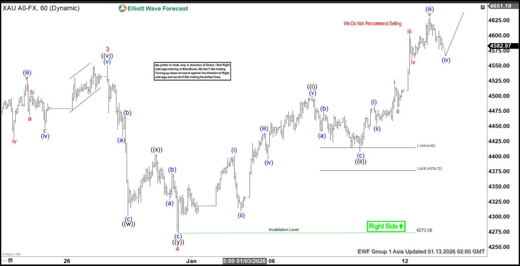 Elliott Wave Structure: Gold (XAUUSD) Targeting Final Leg of Wave 5