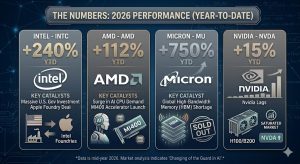 INTC, AMD, MU and NVDA performance comparison