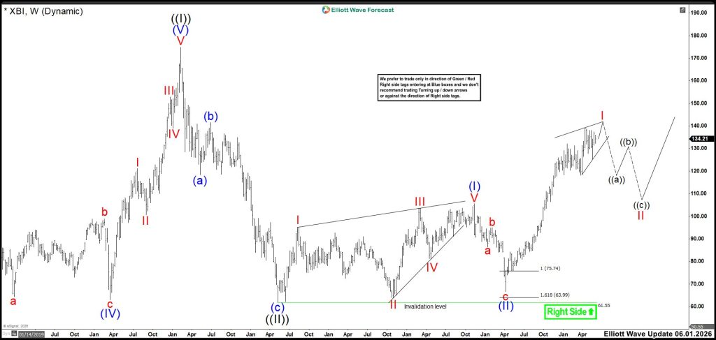 XBI: Momentum Fades as Wave I Nears Completion